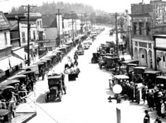 Photo of Yale Road looking east from Five Corners, ca 1920   Photo No 576